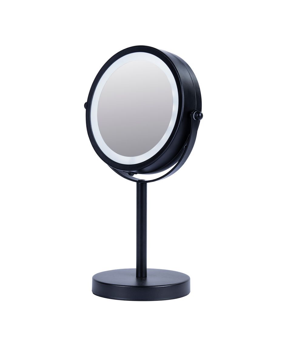 Vogue Illuminated Metal Double Sided Mirror Black