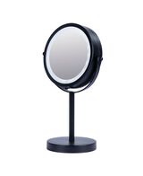 Vogue Illuminated Metal Double Sided Mirror - Black