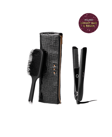gold professional hair straightener gift set - limited edition