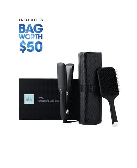 max wide plate hair straightener gift set - limited edition