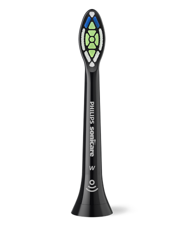 Sonicare W2 Optimal White Brush Head Refills 6 Pack - Black