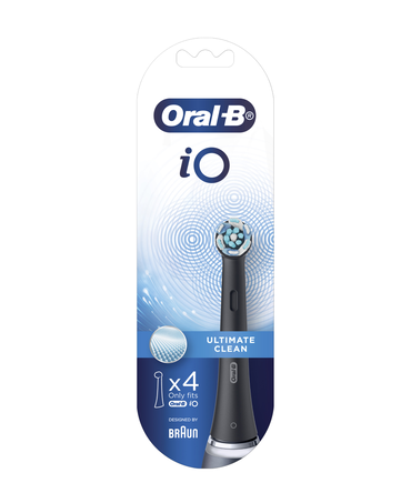 iO Advanced Clean Replacement Brush Heads 4 Pack - Black
