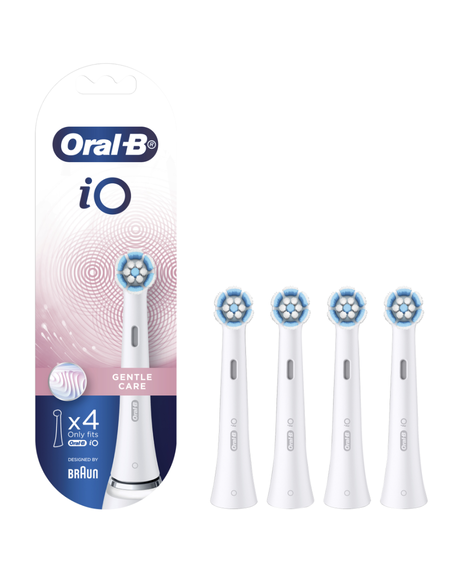 iO Gentle Care Replacement Brush Heads 4 Pack - White