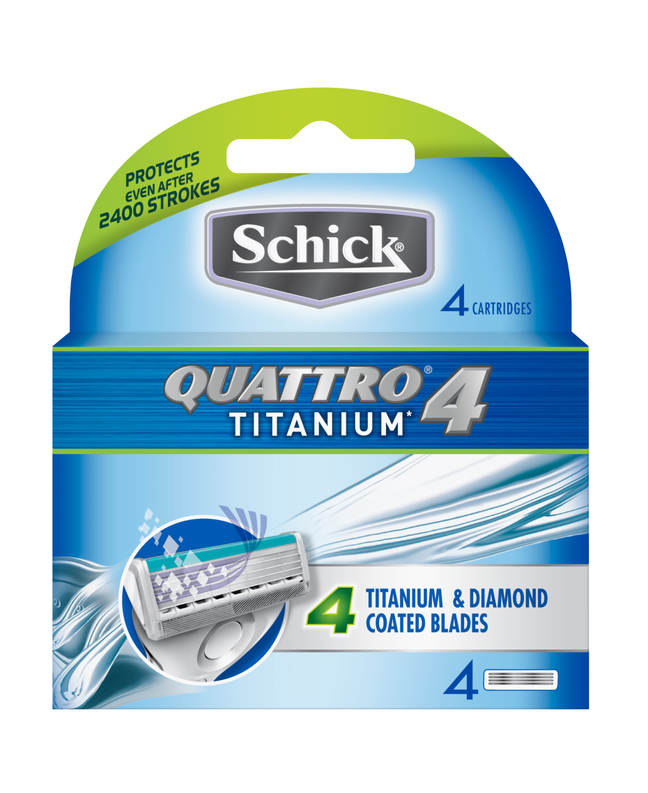 Schick | Quattro Titanium 4 Pack Blades | Shaver Shop