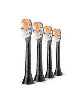 Sonicare A3 Premium All-in-One Replacement Head Refills 4 Pack - Black