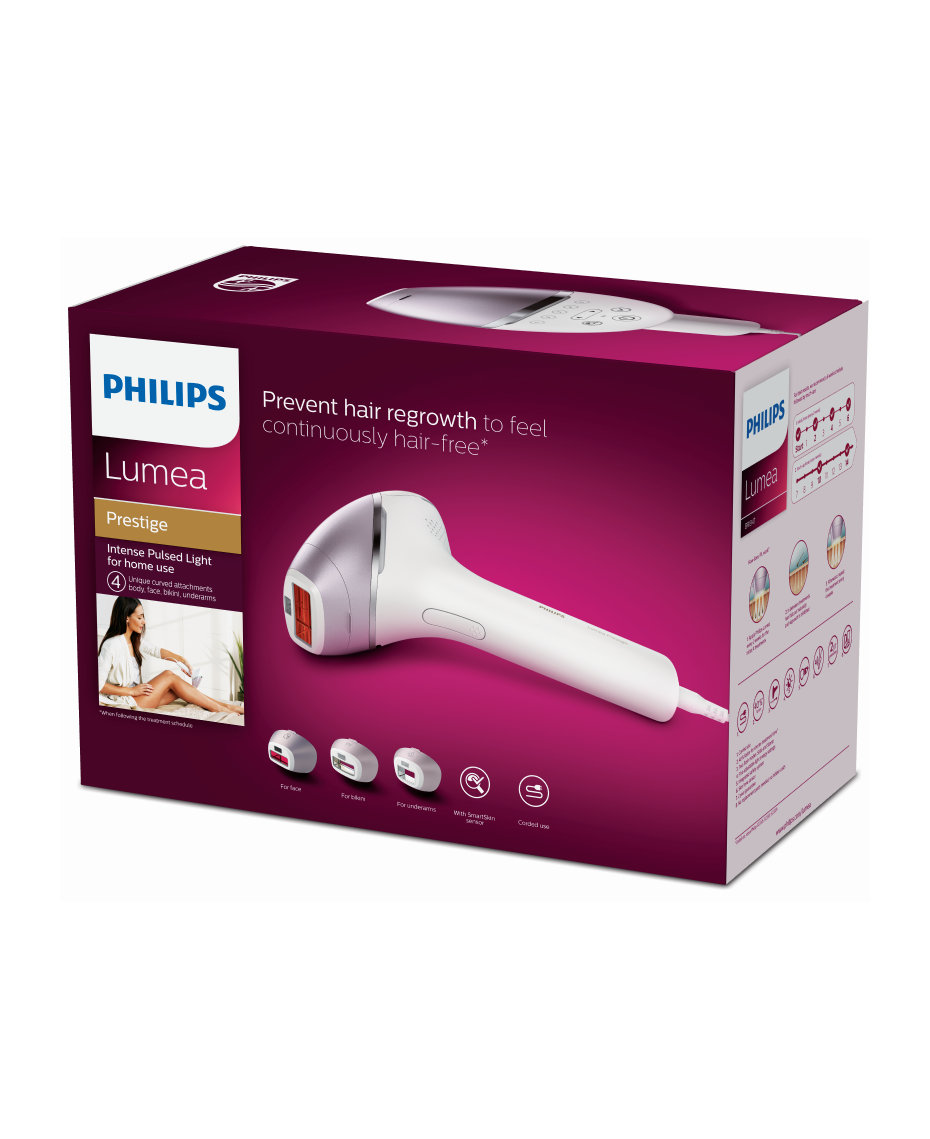 Philips lumea prestige ipl cordless hair removal device clearance