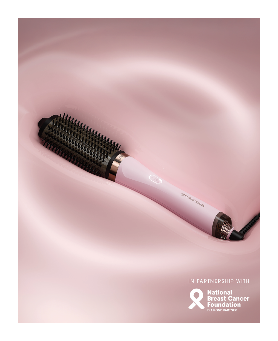 ghd® duet blowdry in hair dryer brush in pink sorbet