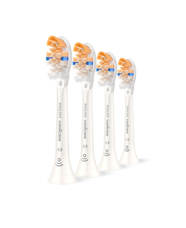 Sonicare A3 Premium All-in-One Brush Head Refills 4 Pack - White