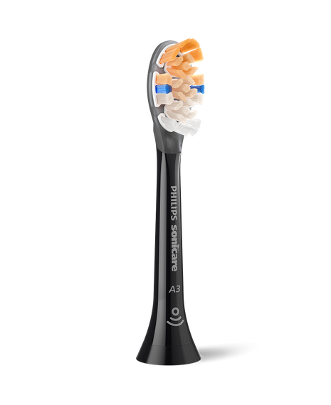 Sonicare A3 Premium All-in-One Replacement Head Refills 4 Pack - Black