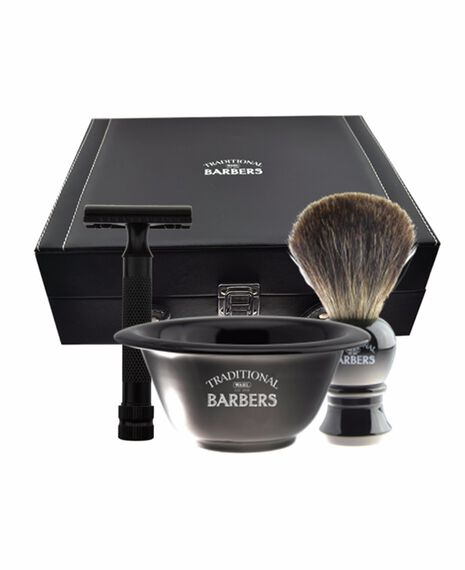 4 Piece Complete Wet Shave Kit with Badger Brush