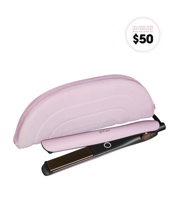 gold professional hair straightener in pink sorbet - limited edition