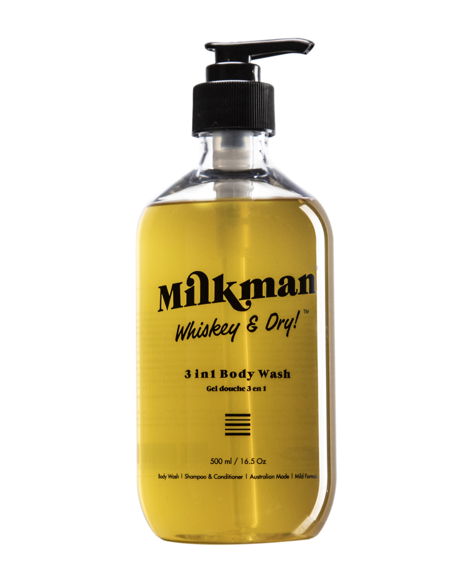 Milkman Boozy Body Wash 3in1 Whiskey & Dry 500mL Shaver Shop