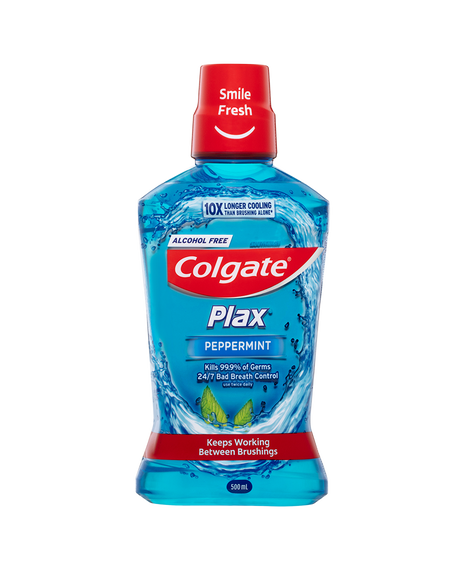 Plax Peppermint Mouthwash - 500mL