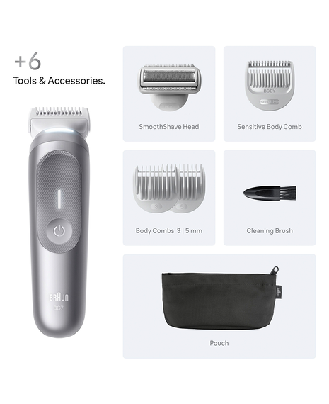 Series 7 Waterproof Body Groomer with 6 Grooming Tools & Accessories