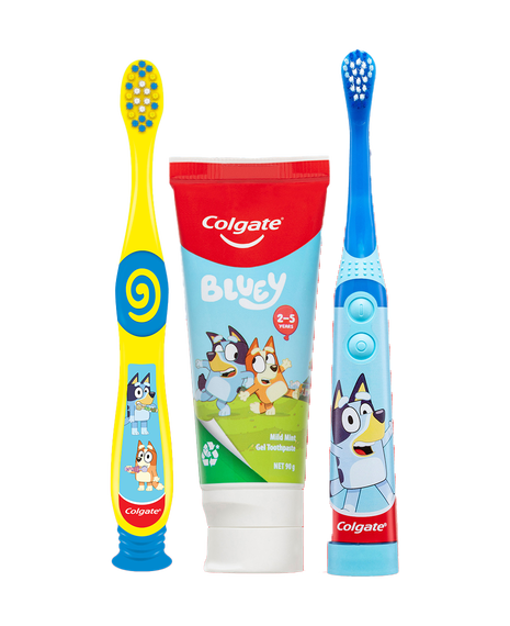 Kids Oral Care Bluey Gift Pack for Children, Extra Soft Bristle Toothbrushes and Kids Toothpaste 1 Pack