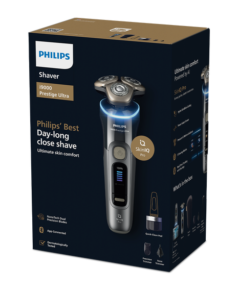 Series i9000 Prestige Ultra Wet & Dry Electric Shaver with Quick Clean Pod