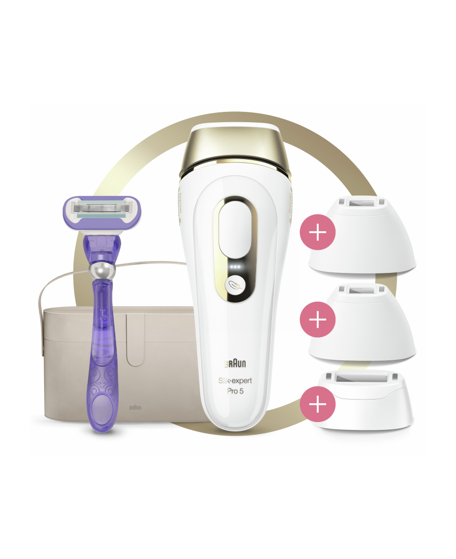 Braun Pro5 PL5147 Women's IPL Hair Removal Kit White-Gold