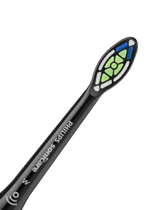 Sonicare W2 Optimal White Brush Head Refills 6 Pack - Black