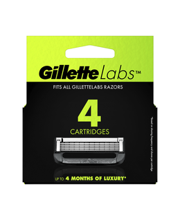 GilletteLabs with Exfoliating Bar Replacement Blades Refill 4 Pack