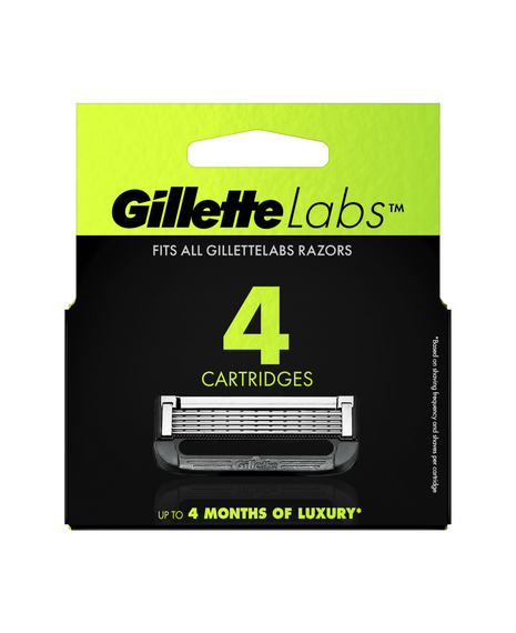 GilletteLabs with Exfoliating Bar Replacement Blades Refill 4 Pack