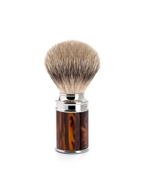 Silver Tip Fine Badger Brush - Tortoise Shell