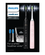 Sonicare DiamondClean 9000 Electric Toothbrush Bundle Pack - Black + Pink