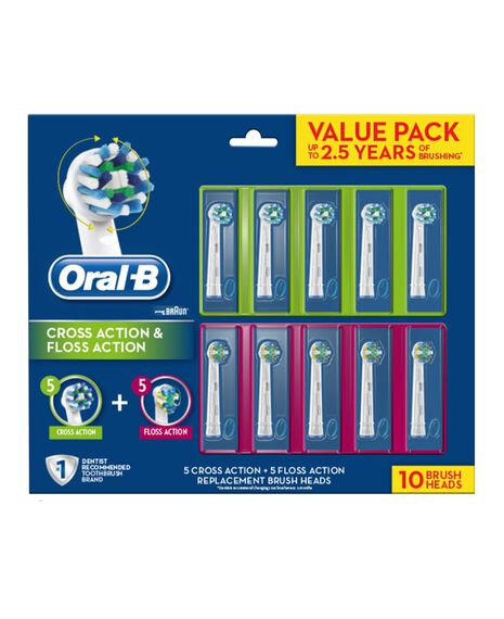 FlossAction & CrossAction Brush Head Refill - 10 pack