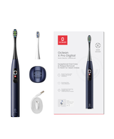 X Pro Digital Sonic Electric Toothbrush - Blue with 2 Replacement Brush Head Refills