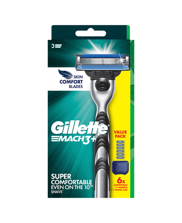 Mach3+ Razor with Blades Refill 6 Pack