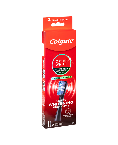 Optic White Powered Brush Head Refills 2 Pack
