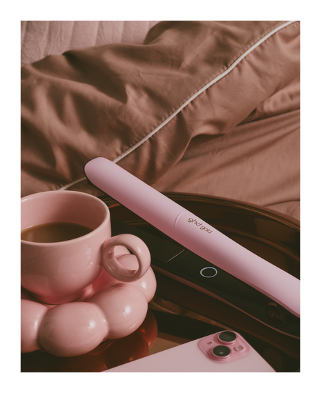 gold professional hair straightener in pink sorbet - limited edition