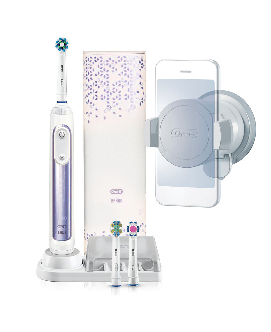 Oral B Genius 9000 Electric Toothbrush With 3 Replacement Heads Smart Travel Case Purple Orchid Shaver Shop