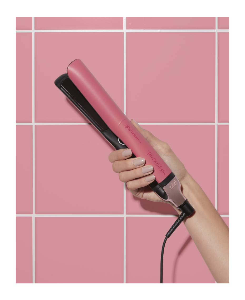 ghd® limited edition platinum+ hair straightener in rose pink