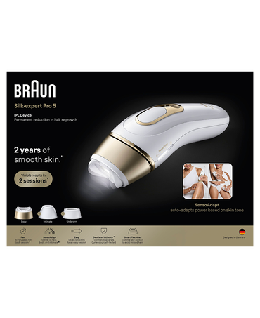 Silk-expert Pro 5 IPL Hair Removal Device with 3 Heads