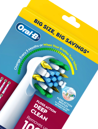 Floss Action Deep Clean Brush Head Refills 12 Pack