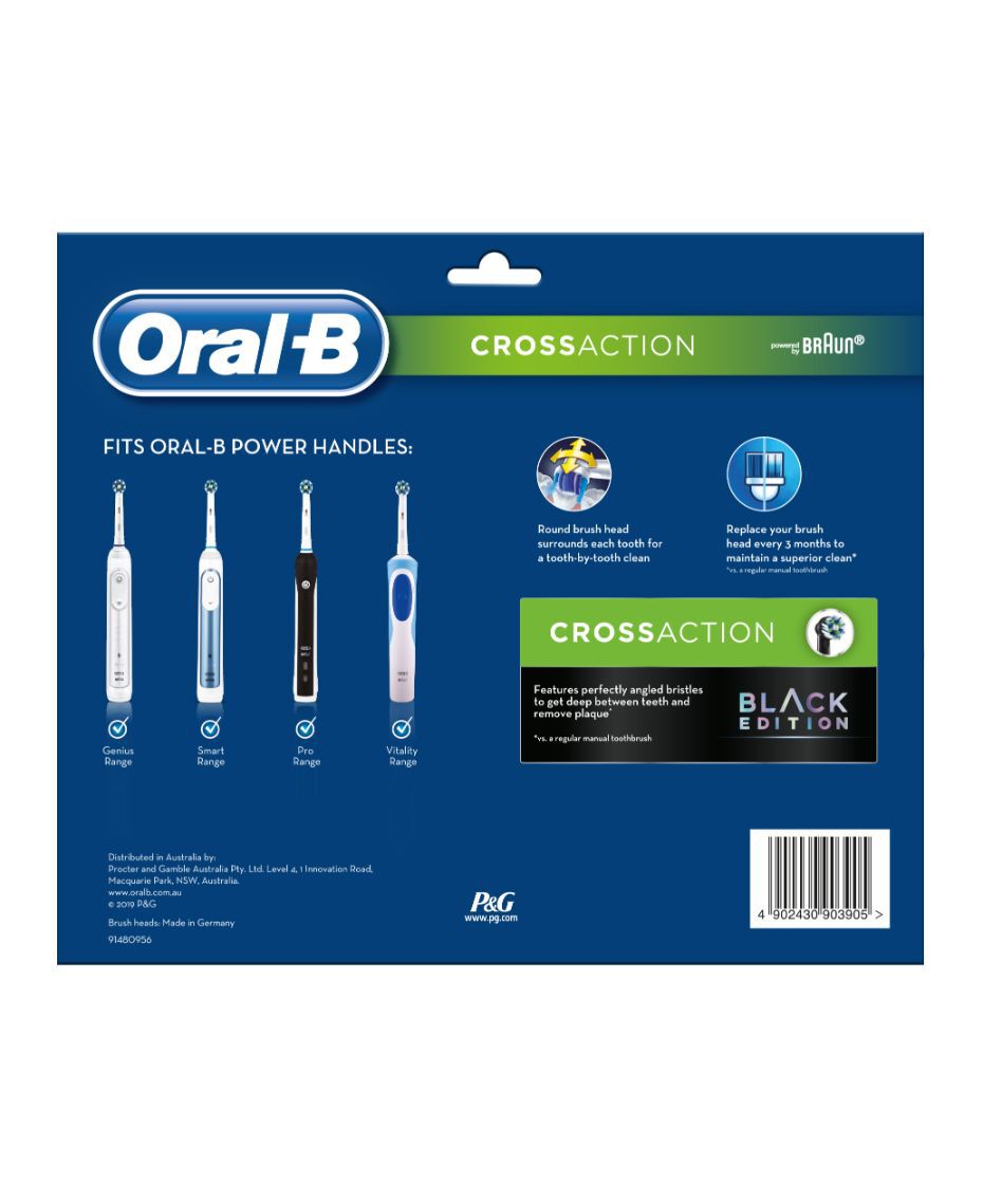 oral b cross action black refill