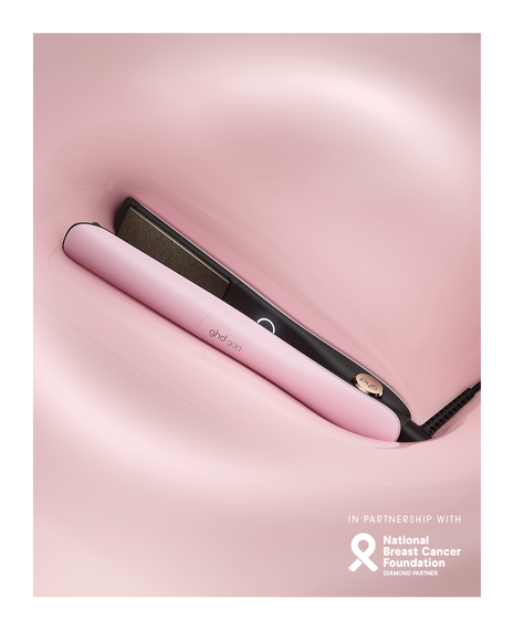 gold professional hair straightener in pink sorbet - limited edition