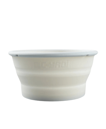 Collapsible Silicone Shaving Bowl - White