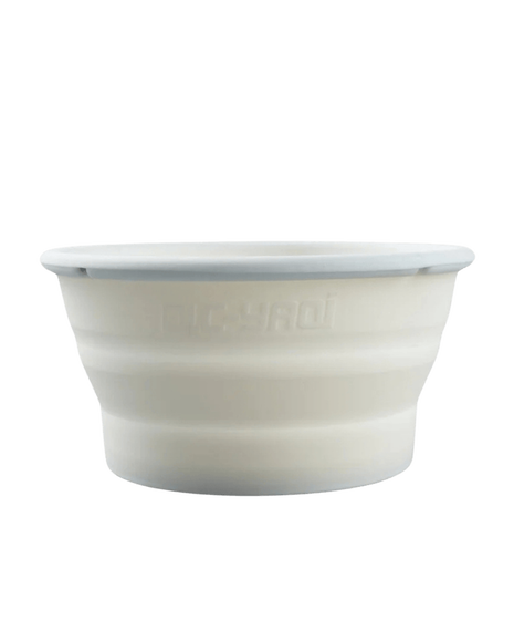 Collapsible Silicone Shaving Bowl - White