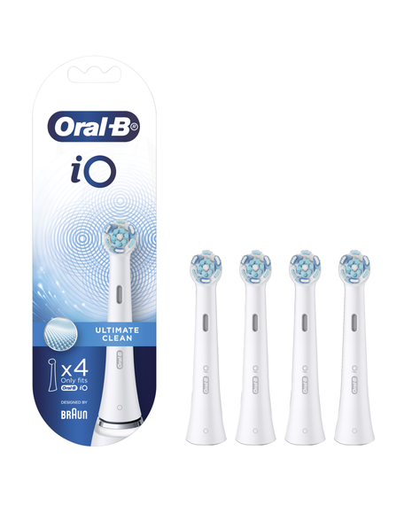 iO Ultimate Clean Replacement Brush Heads 4 Pack - White