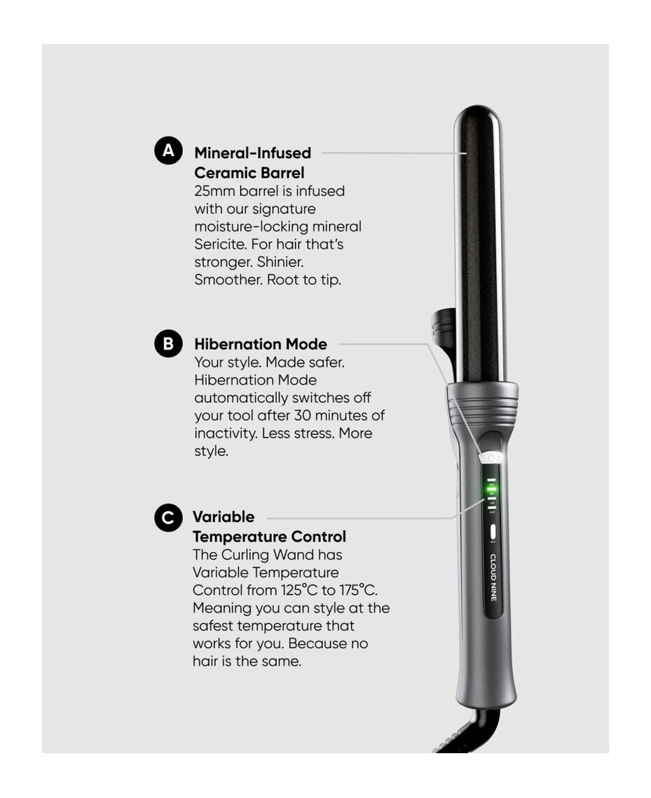 Starlight Cloud Nine Curling Iron CLOUD NINE The Curling Wand Hair