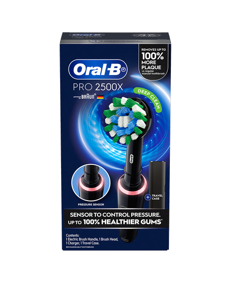 Pro 2500X Electric Toothbrush with Travel Case - Black
