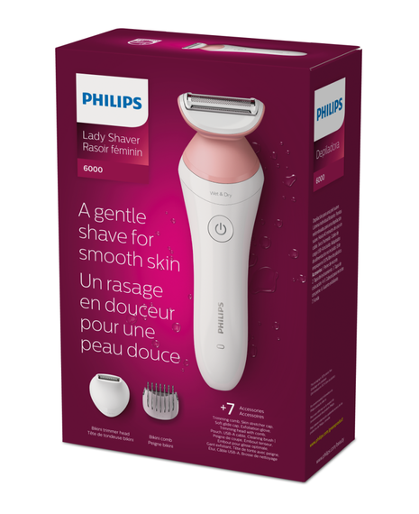 Series 6000 Wet & Dry Electric Ladies Shaver with 7 Accessories