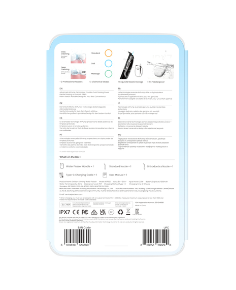 A10 AirPump Portable Water Flosser - Grey