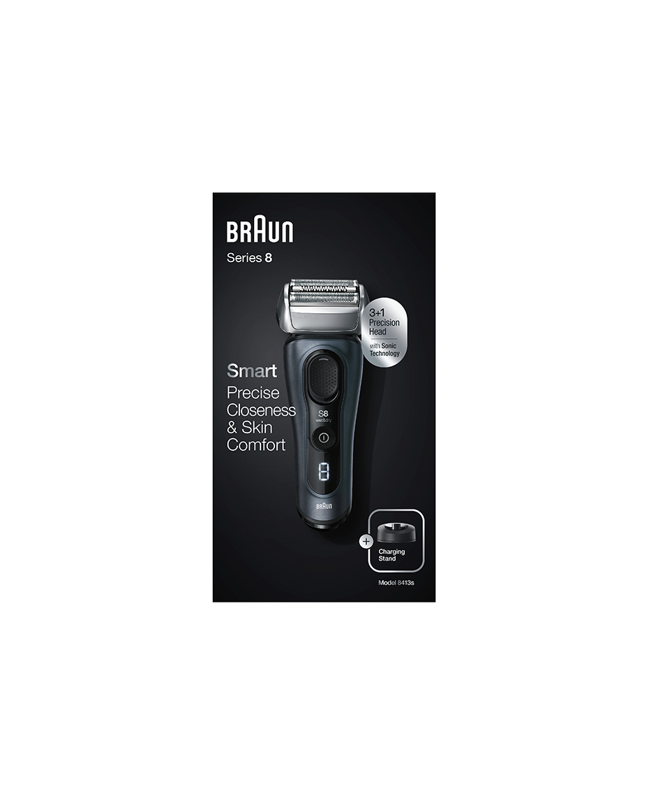 Braun Series 8 8330s Next Generation, Electric Shaver for Men, Rechargeable  and Cordless Razor, Silver, Fabric Travel Case, Wet and Dry, Foil Shaver