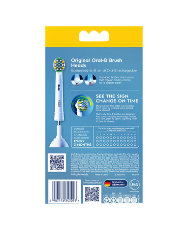 Floss Action Deep Clean Brush Head Refills 8 Pack
