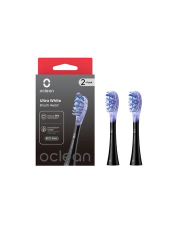 Ultra White Replacement Brush Head Refills 2 Pack - Black