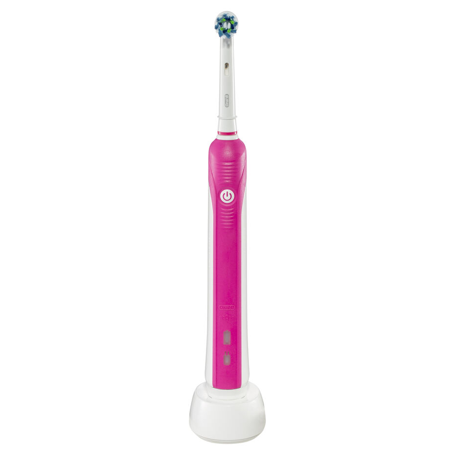 Oral B Pro 500 Cross Action Electric Toothbrush Pink Shaver Shop