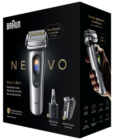 NEVO Wet & Dry Electric Shaver with 7-in-1 Care System & PowerCase