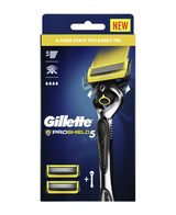 Fusion5 Proshield Flexball Razor with Blades Refill 2 Pack